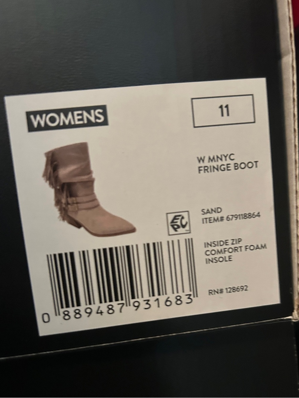 NWT! Madden NYC Sand Ankle Boots with Accent Fringe Women's Size 11 Suede Look - Picture 6 of 16